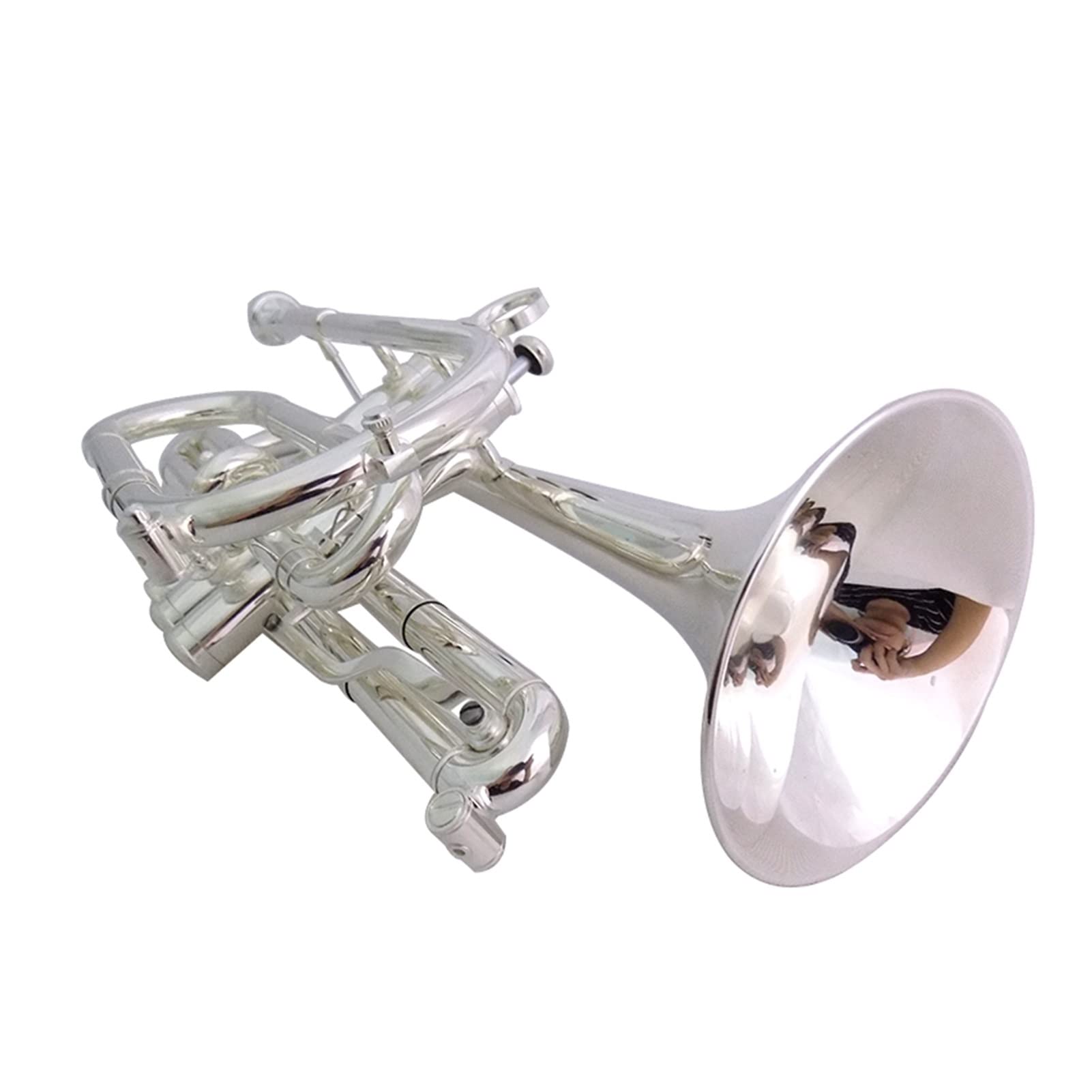 Amazon.co.jp: Bb金管楽器コルネットシルバーメッキベル119mm、ケース